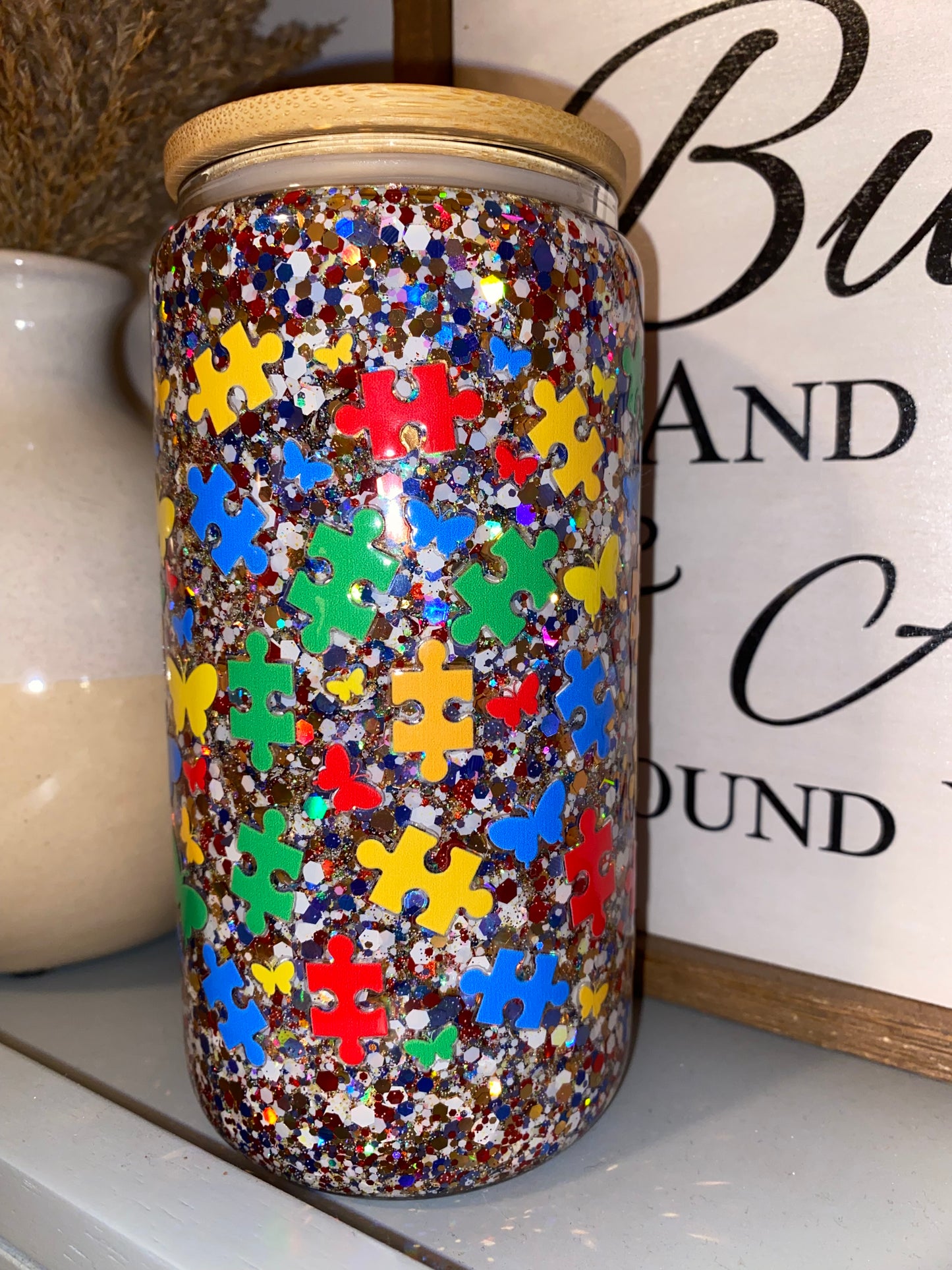 16oz Snowglobe Tumbler - Premade