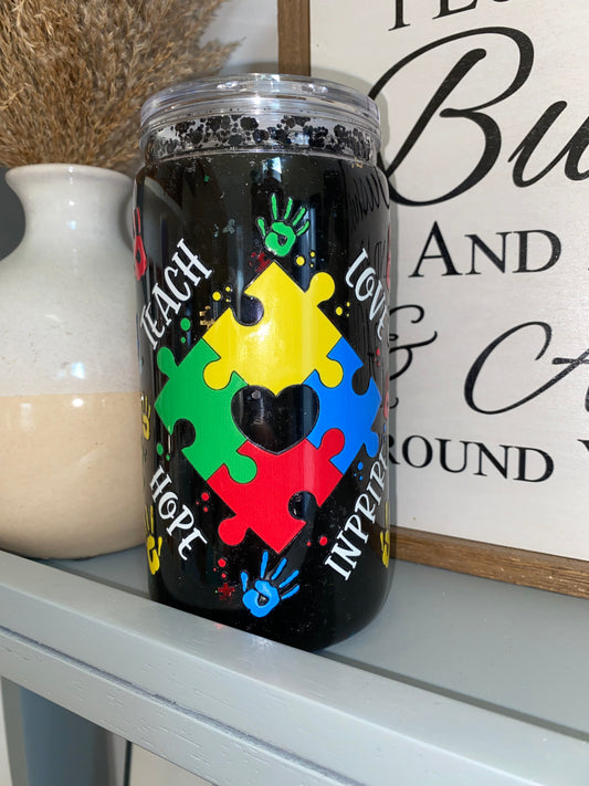 16oz Snowglobe Tumbler - Premade