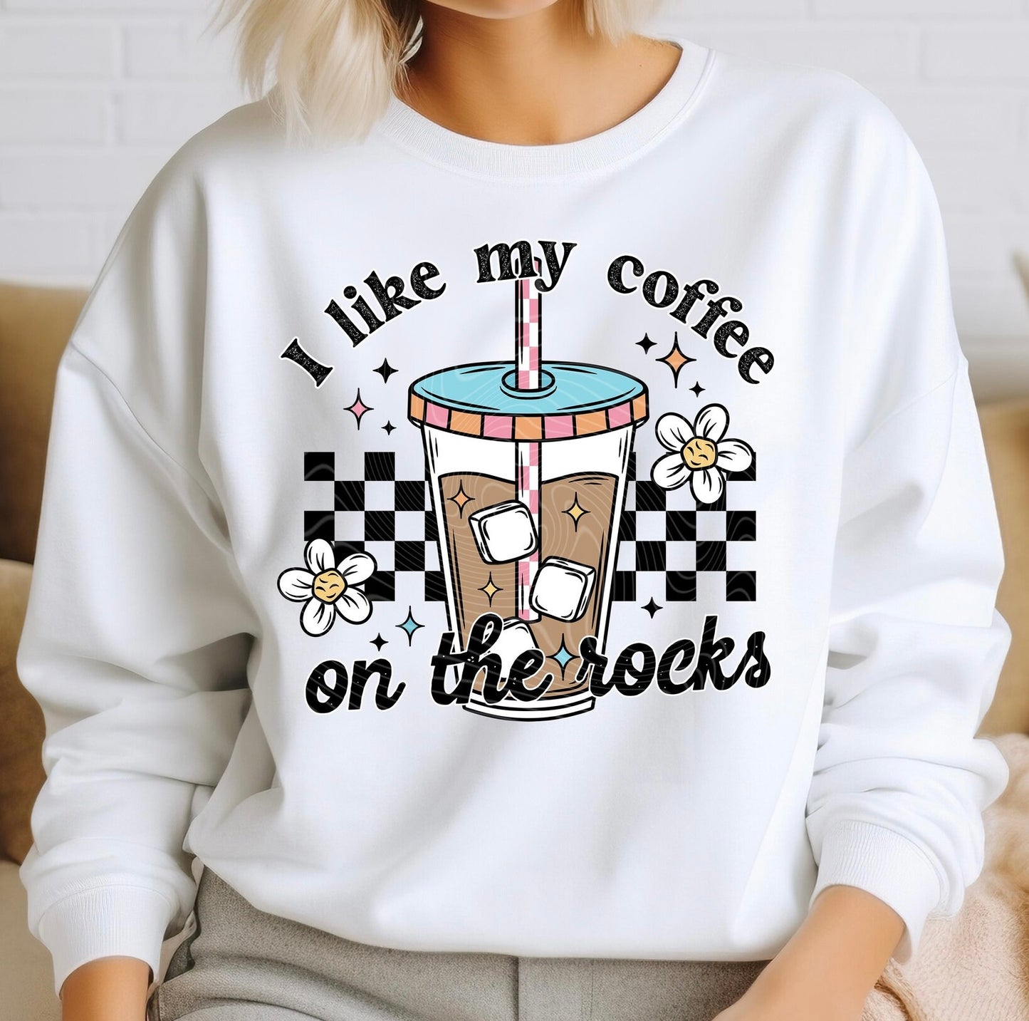 I Like My Coffee On The Rocks - White