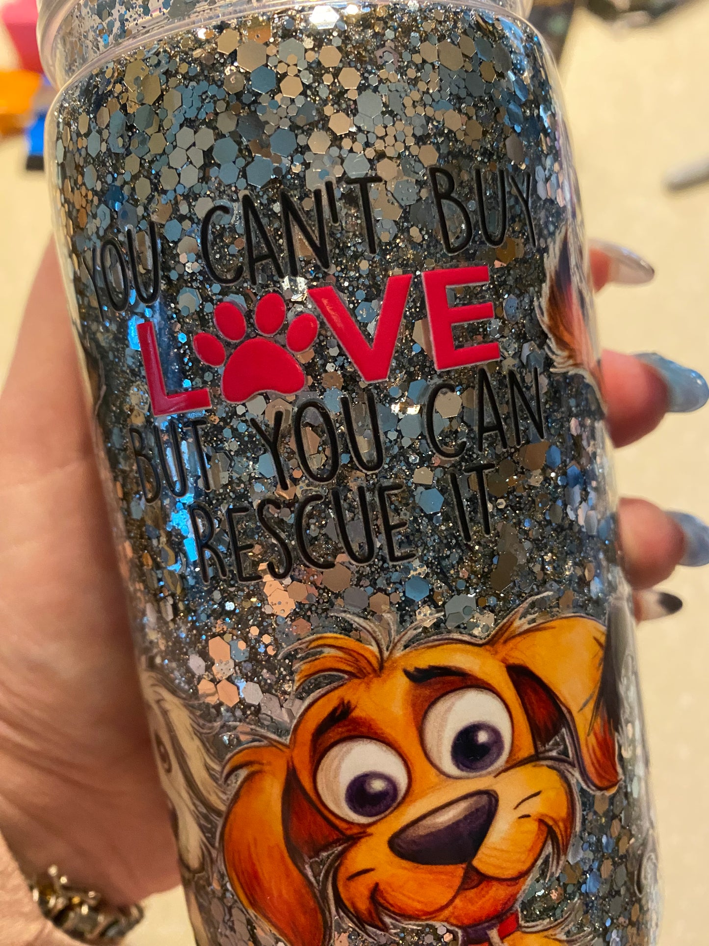 16oz Snowglobe Tumbler - Premade